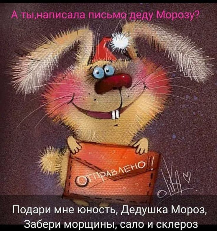 А _тынаписала письм еду Морозу чма ЗЫ Подари мне юность Дедушка Мороз Забери морщины сало и склероз