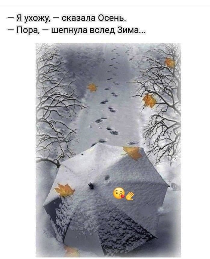 Я ухожу сказала Осень Пора шепнула вслед Зима