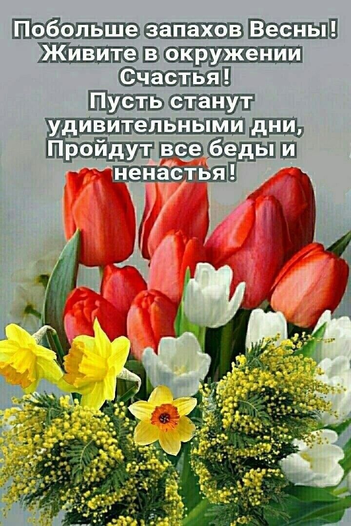 Побольше запахов ВесныП удивительными Пройдут точ ш