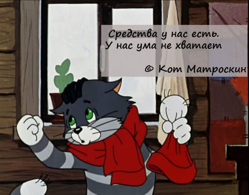 Средства у нас есть У нас ута не хватает Кот Матроскин