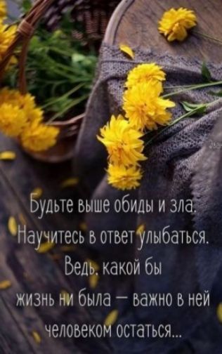 Ё Будьте выше обиды и зл Научитесь в ответУлыбатьсЪ Бель какой бы изнь_ни была важно в ней ёыелоьекои остаться и