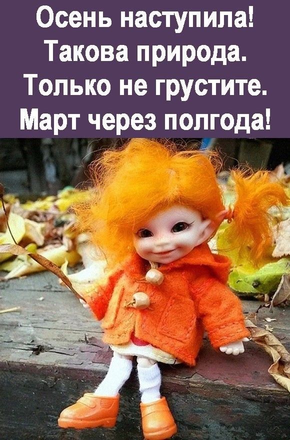 Осень наступила Такова природа Только не грустите Март через полгода