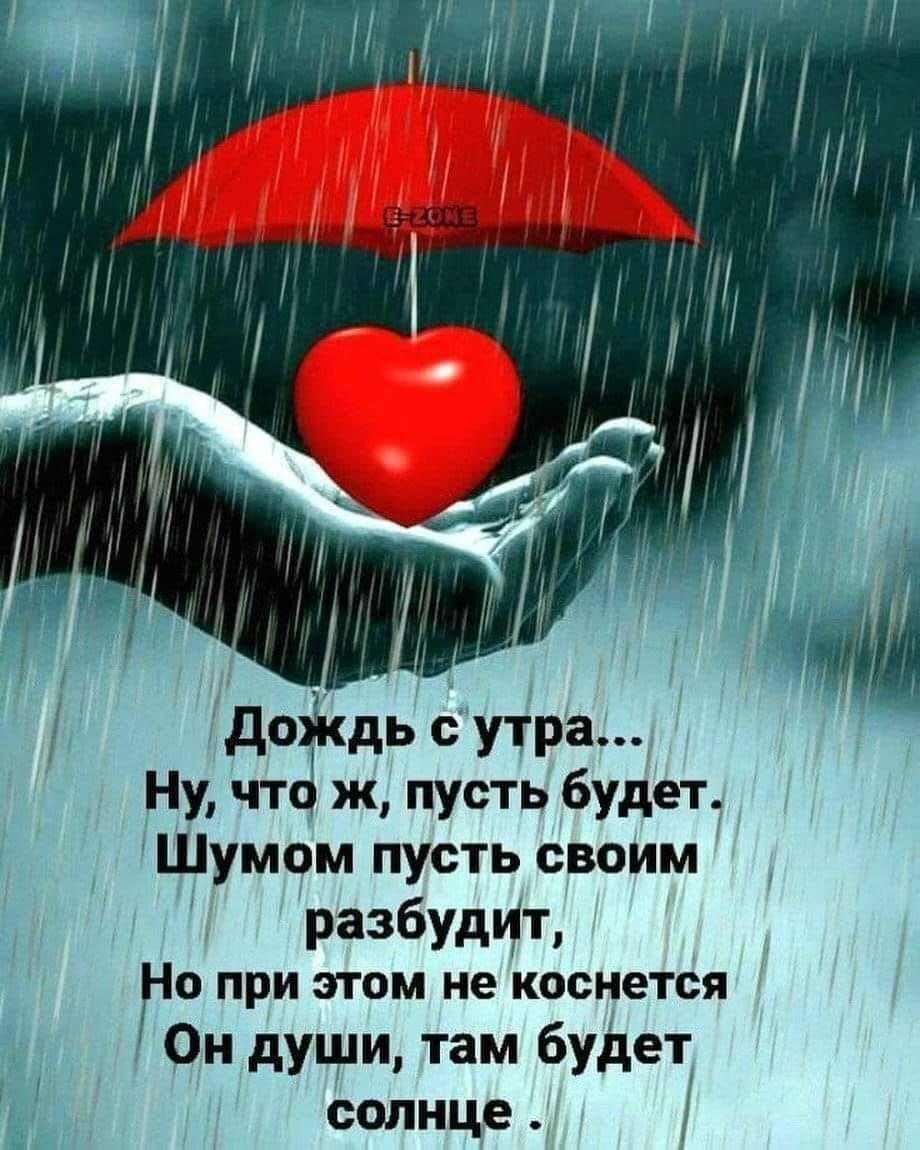 Дождь сутра Ну что ж пусть будет Шумом пусть своим разбудит о при этом не коснется ы Он души там будет Т солнце