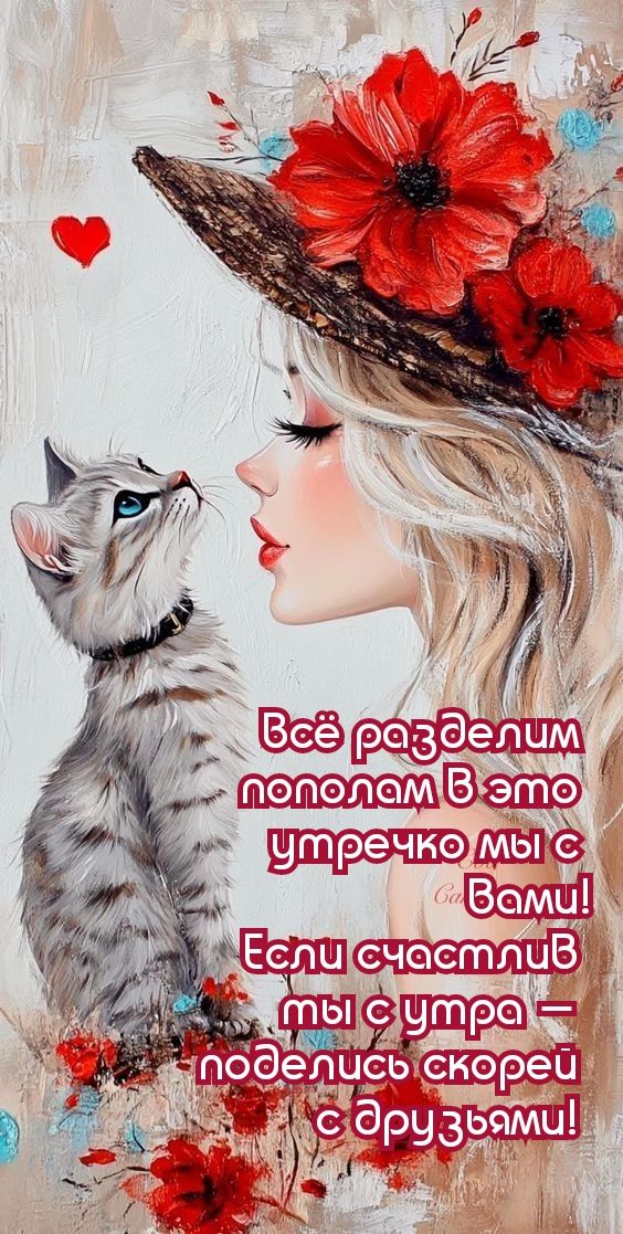 Всё разделим пополам В это утречко мы с Вами! Если счастлив ты с утра — поделись скорее с друзьями!