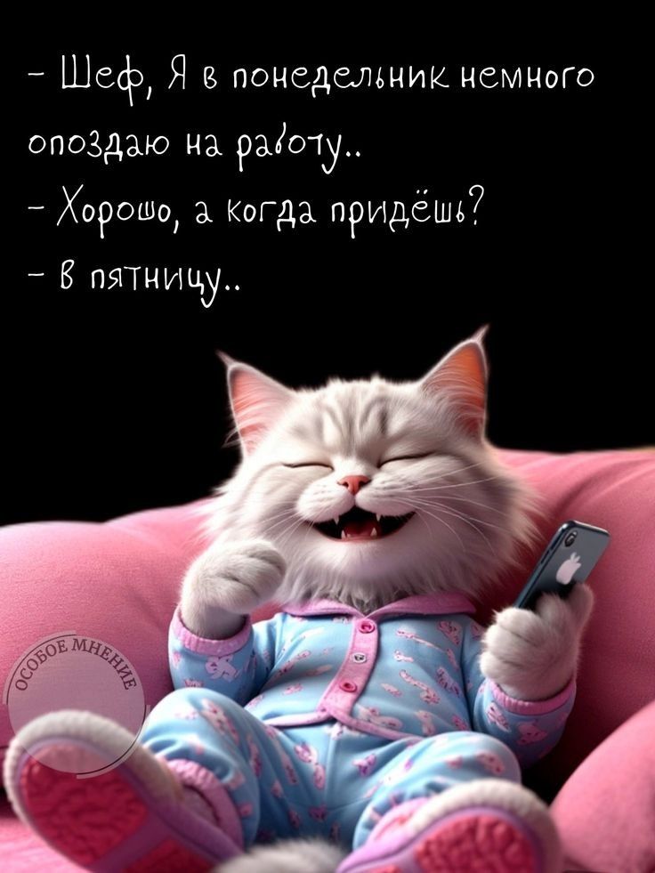 - Шеф, Я в понедельник немного опаздываю на работу..
- Хорошо, а когда придёшь?
- в пятницу..