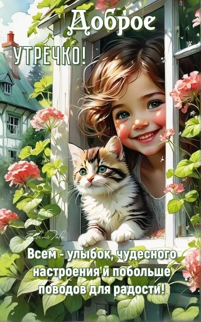Доброе утречко! Всем - улыбок, чудесного настроения и побольше поводов для радости!