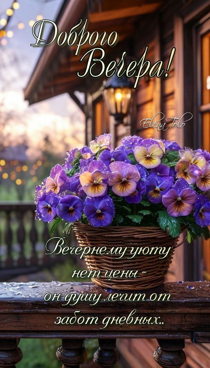 Доброе Вечера!
Вечернему уюта нет цены - он душу лечит от забот дневных..