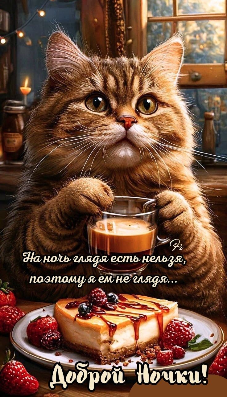 На ночь глядя есть нельзя, поэтому я ем не глядя...
Доброй Ночки!