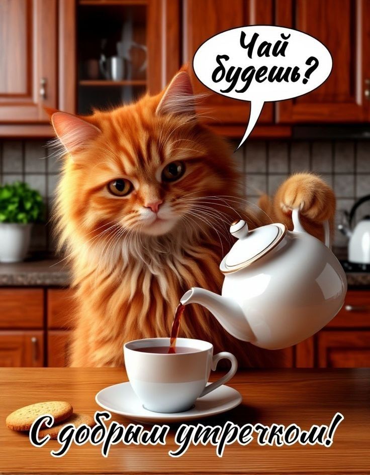 Чай будешь? С добрым утречком!