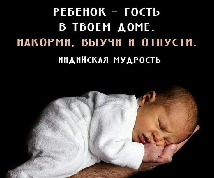 РЕБЕНОК – ГОСТЬ В ТВОЕМ ДОМЕ. НАКОРМИ, ВЫУЧИ И ОТПУСТИ.
Индийская мудрость