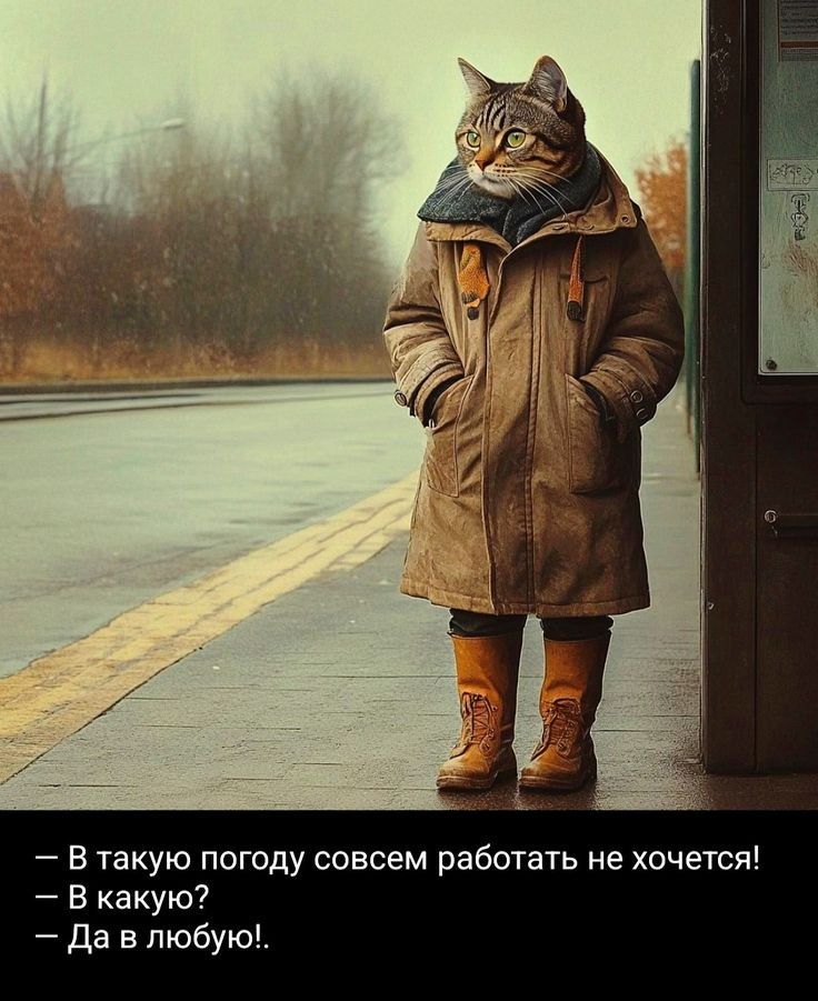 — В такую погоду совсем работать не хочется!
— В какую?
— Да в любую!