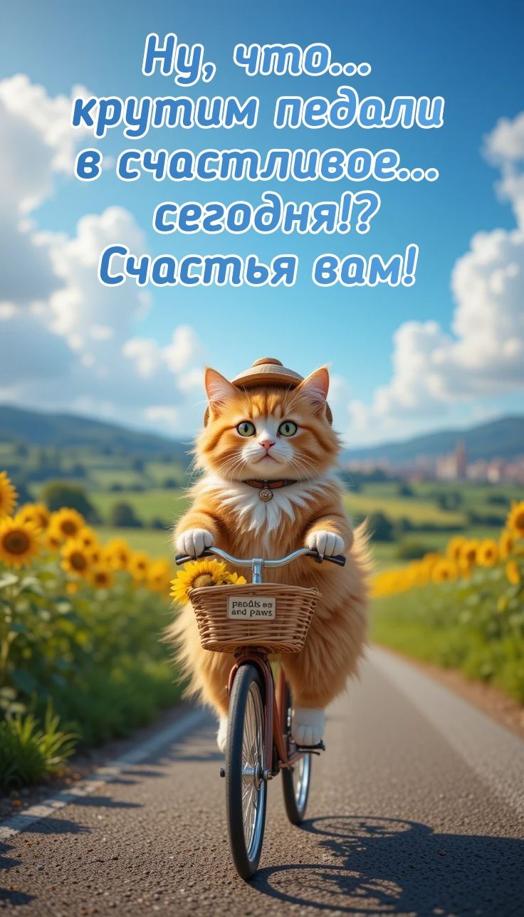 Ну, что... крутим педали в счастливоe... сегодня!? Счастья вам!