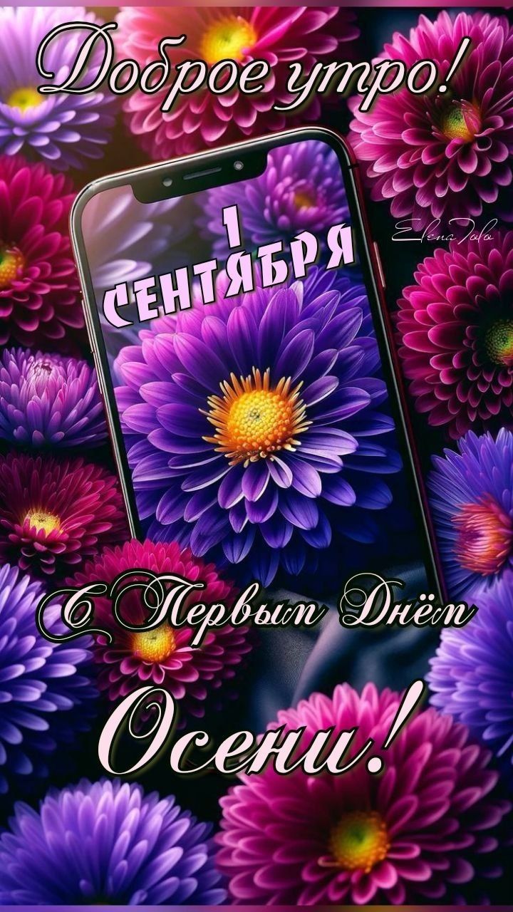 Доброе утро! 1 СЕНТЯБРЯ С Первым Днём Осени!