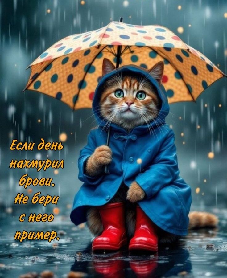 Если день нахмурил брови. Не бери с него пример.