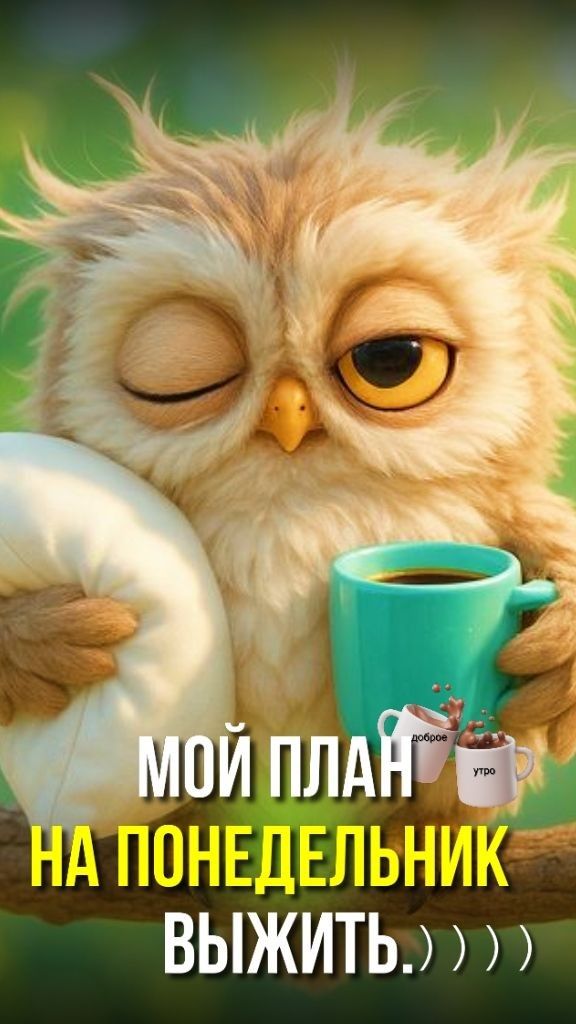 МОЙ ПЛАН НА ПОНЕДЕЛЬНИК ВЫЖИТЬ..))))