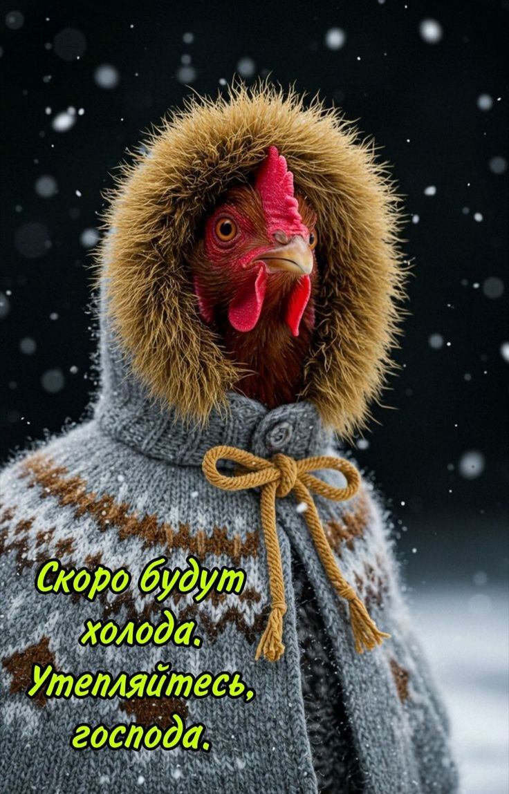 Скоро будут холода. Утепляйтесь, господа.