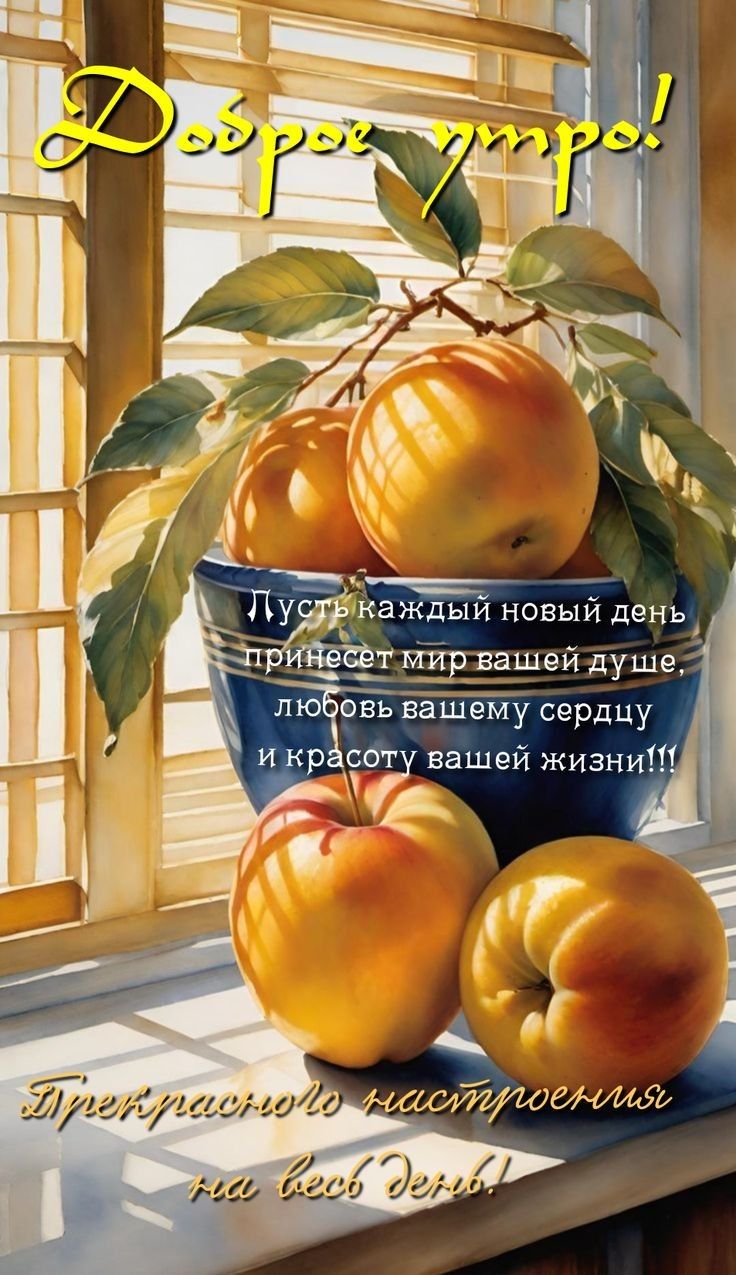 Доброе утро! Пусть каждый новый день принесет мир вашей душе любовь вашему сердцу и красоту вашей жизни!!! Прекрасного настроения на весь день!