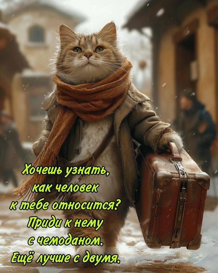 Хочешь узнать, как человек к тебе относится? Прииди к нему с чемоданом. Ещё лучше с двумя.