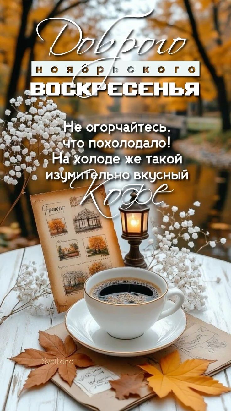Доброе ноябрьское воскресенье. Не огорчайтесь, что похолодало! На холоде же такой изумительно вкусный кофе
