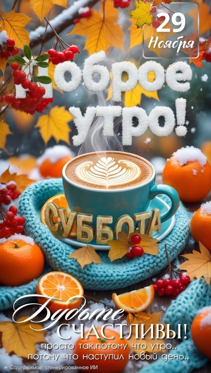 Доброе утро! СУББОТА. Будьте счастливы! просто так, потому что утро.. потому что наступил новый день..