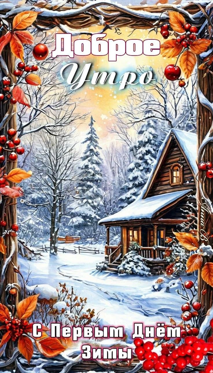 Доброе утро
С Первым Днём Зимы