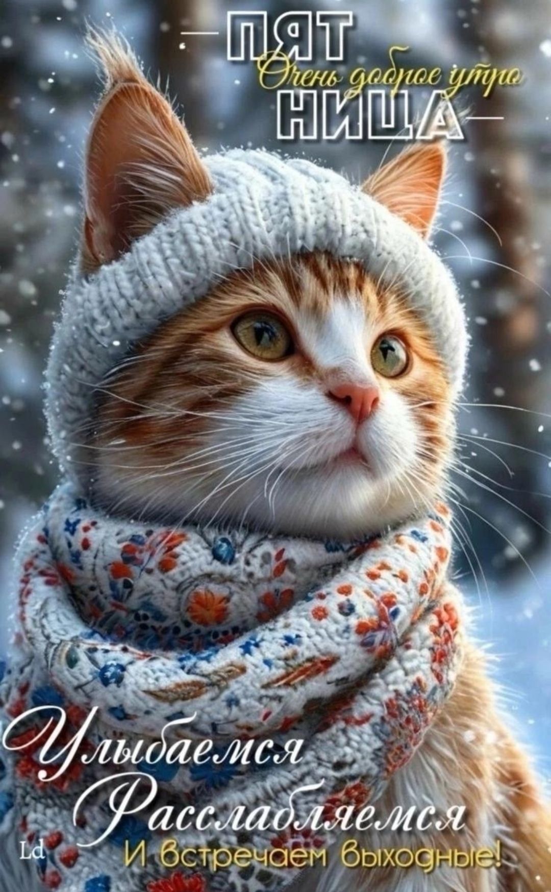 Очень доброе утро НИША. Улыбаемся, расслабляемся и встречаем выходные!