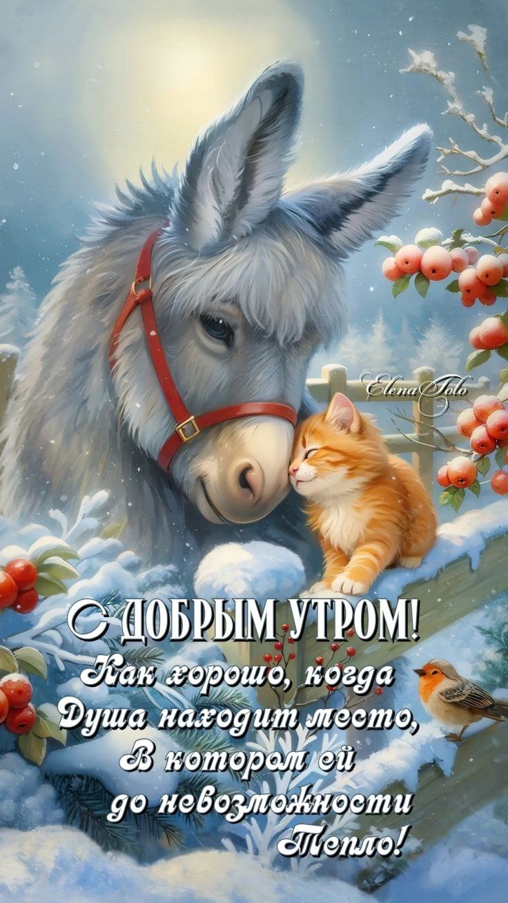 С ДОБРЫМ УТРОМ! Как хорошо, когда Душа находит место, В котором ей до невозможности Тепло!