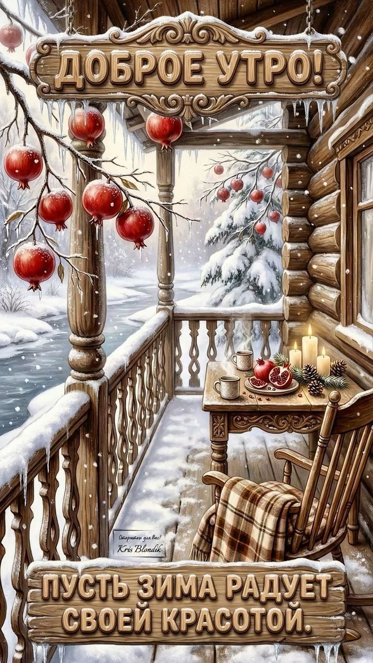 ДОБРОЕ УТРО! ПУСТЬ ЗИМА РАДУЕТ СВОЕЙ КРАСОТОЙ.