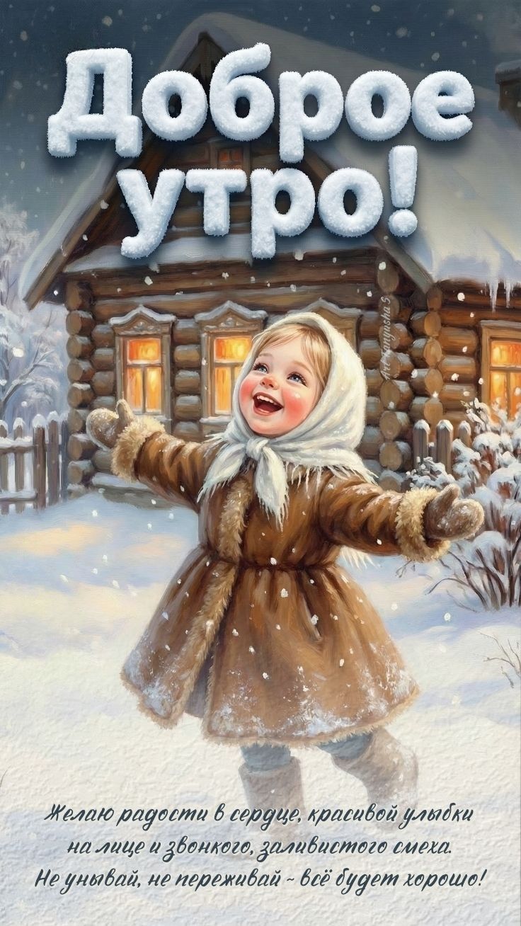 Доброе утро! Желаю радости в сердце, красивой улыбки на лице и звонкого смеха. Не унывай, не переживай — всё будет хорошо!