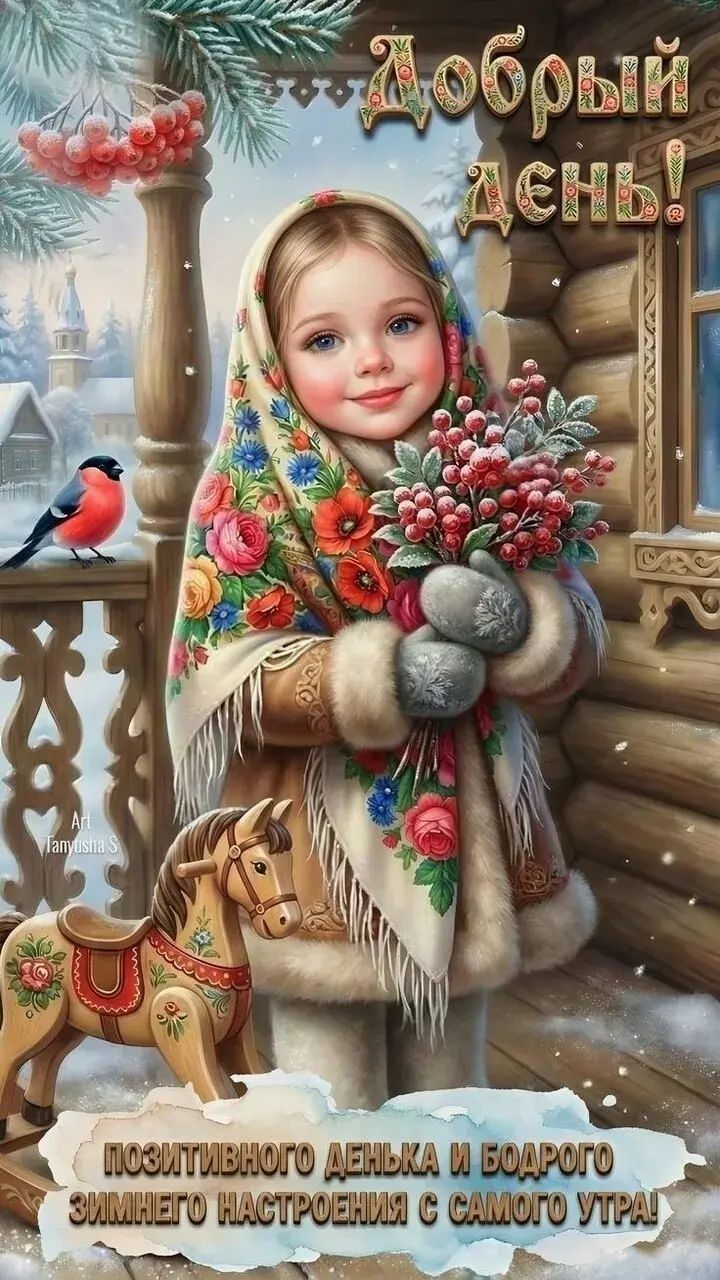 Добрый день!\nПозитивного денька и бодрого зимнего настроения с самого утра!