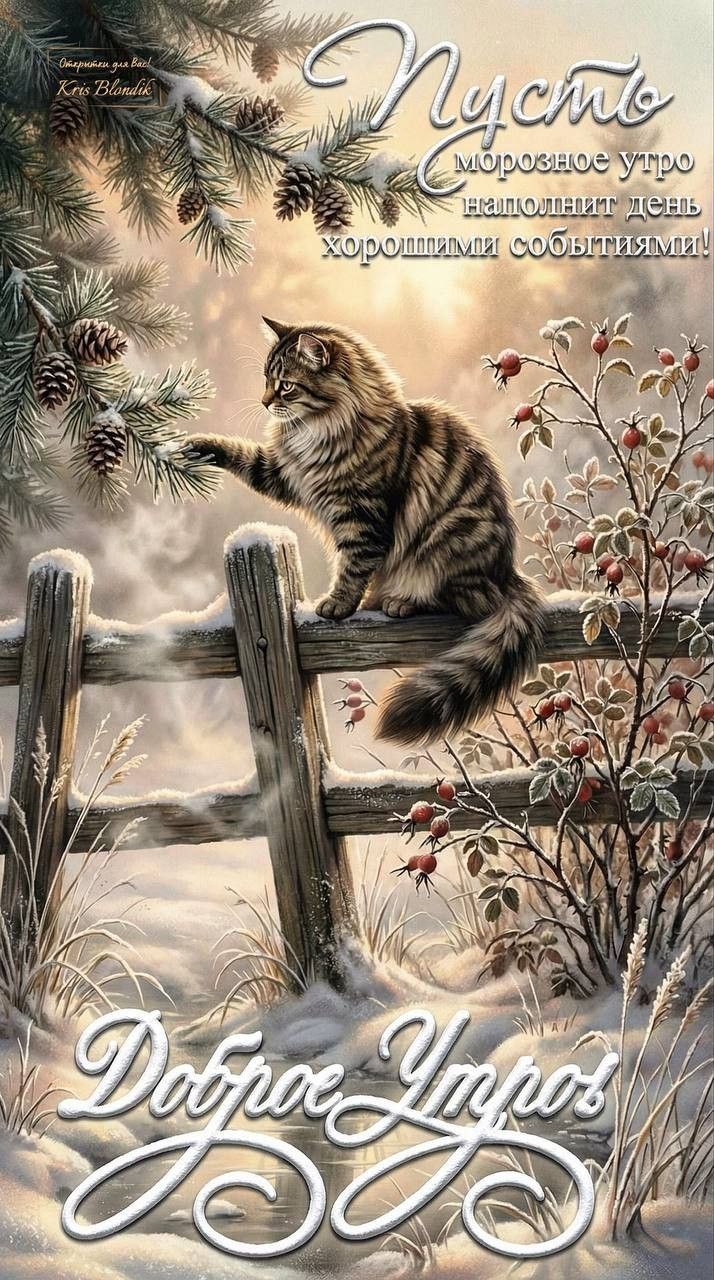 Пусть морозное утро наполнит день хорошими событиями! Доброе утро