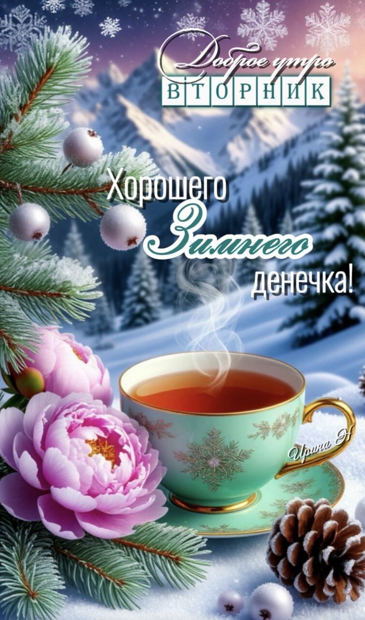 Доброе утро Вторник
Хорошего дня и зимнего денечка!