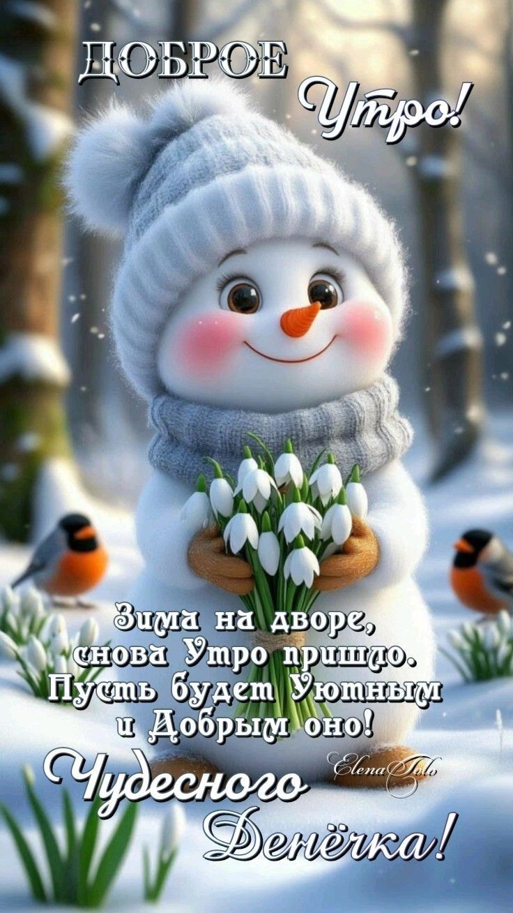 Доброе утро! Зима на дворе, снова утро пришло. Пусть будет уютным и добрым оно! Чудесного денёчка!