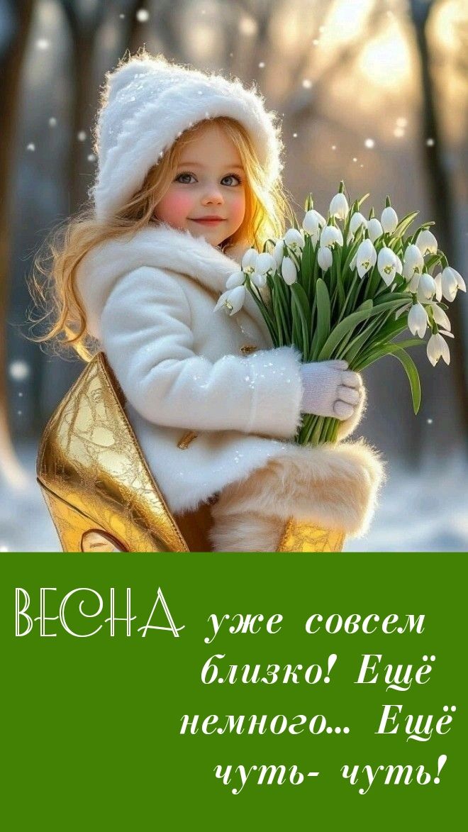 ВЕСНА уже совсем близко! Ещё немного... Ещё чуть- чуть!