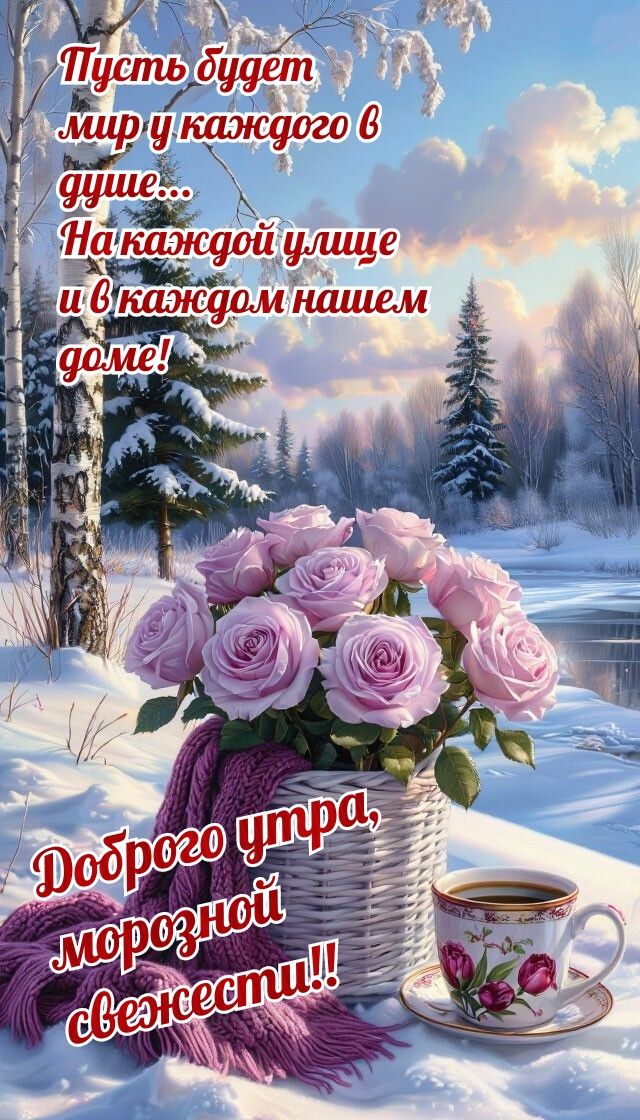 Пусть будет мир и каждого в душе... На каждой улице и в каждом нашем доме! Доброго утра, морозной свежести!!