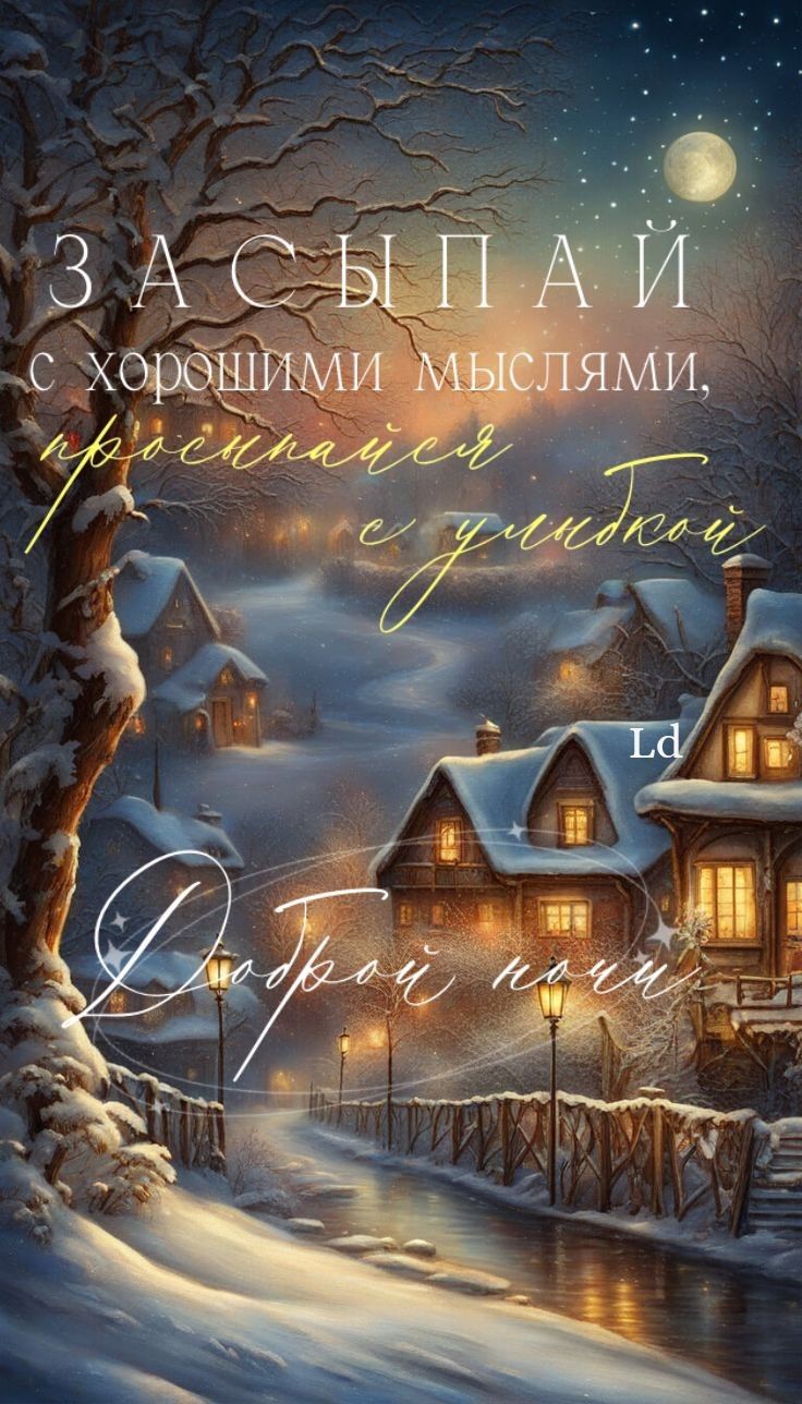 Засыпай с хорошими мыслями, просыпайся с улыбкой. Доброй ночи