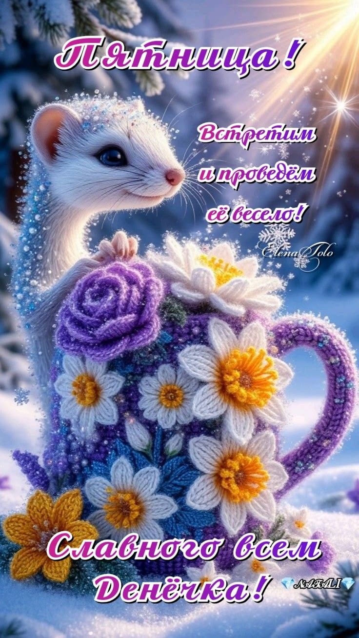 Пятница! Встретим и проведём её весело! Славного всем Денёчка!