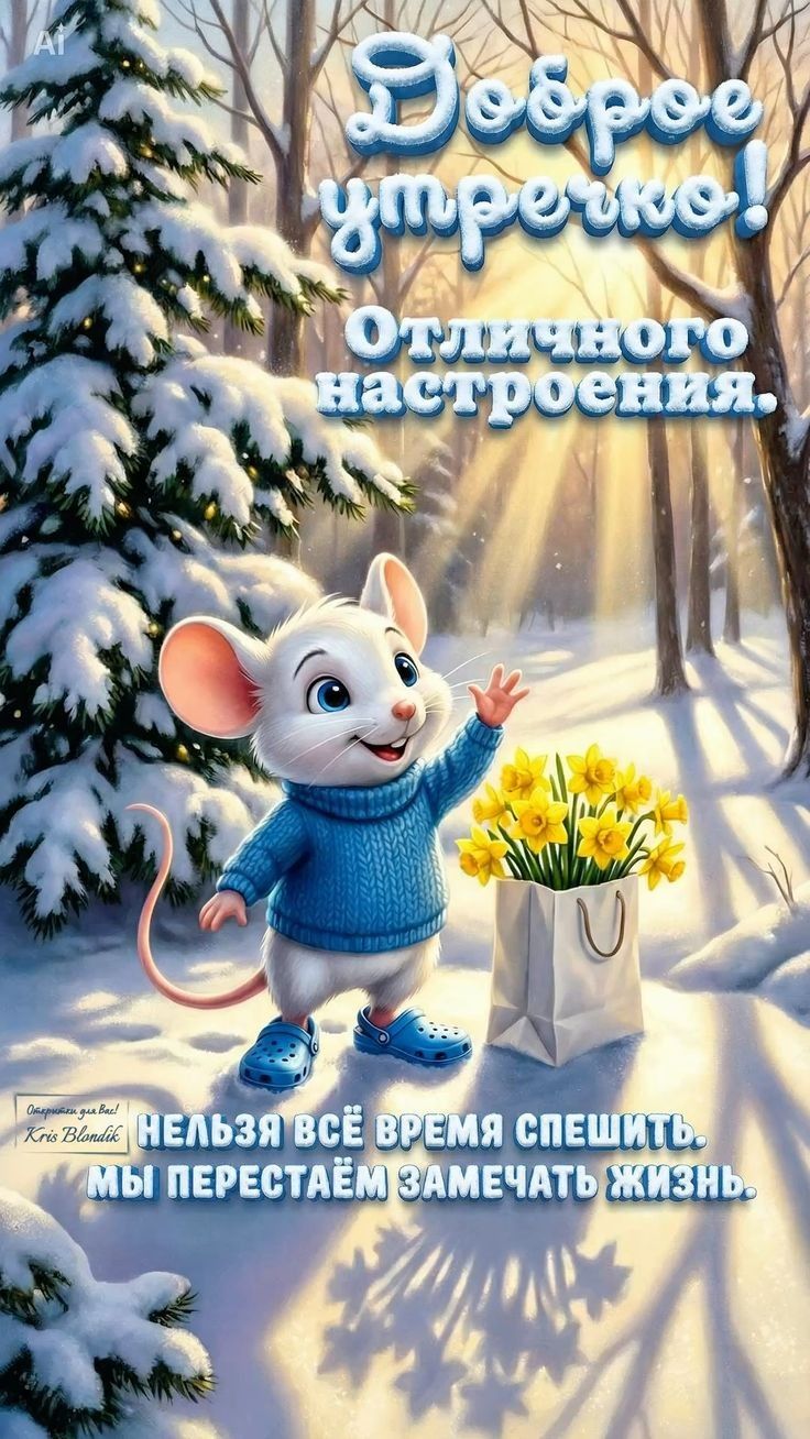 Доброе утречко! Отличного настроения. Нельзя всё время спешить, мы перестаём замечать жизнь.