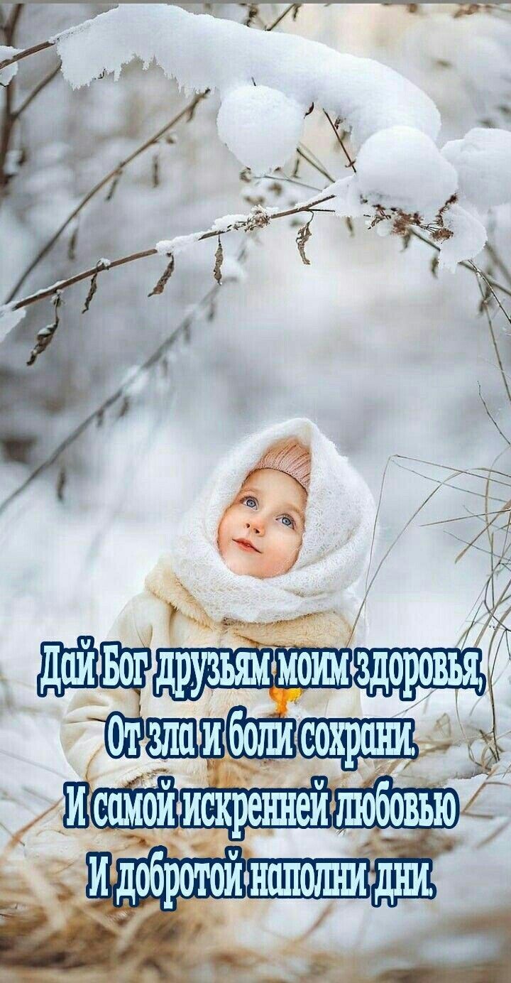 Дай Бог друзьям моим здоровья, От зла и боли сохрани, И самой искренней любовью И добротой наполноти духи