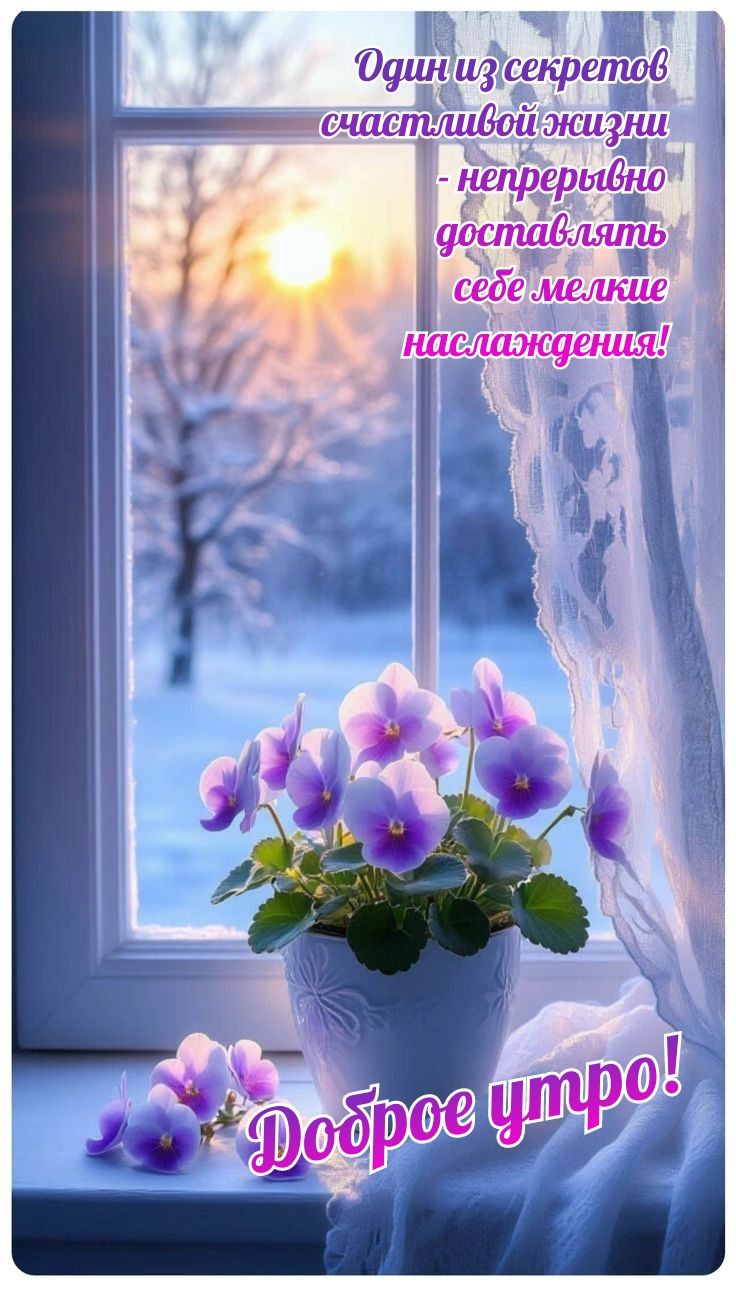 Один из секретов счастливой жизни - непрерывно доставлять себе мелкие наслаждения! Доброе утро!