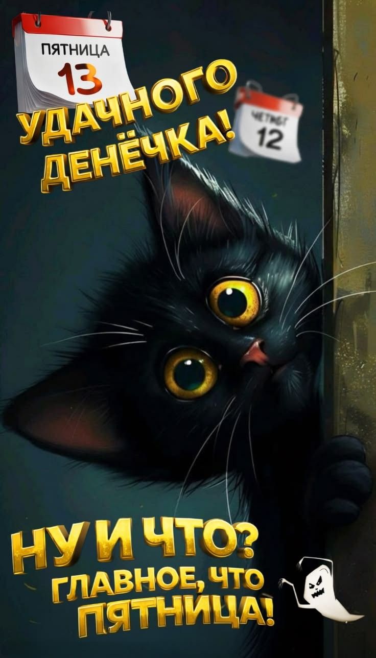 Пятница 13 УДАЧНОГО ДЕНЁЧКА! НУ И ЧТО? ГЛАВНОЕ, ЧТО ПЯТНИЦА!