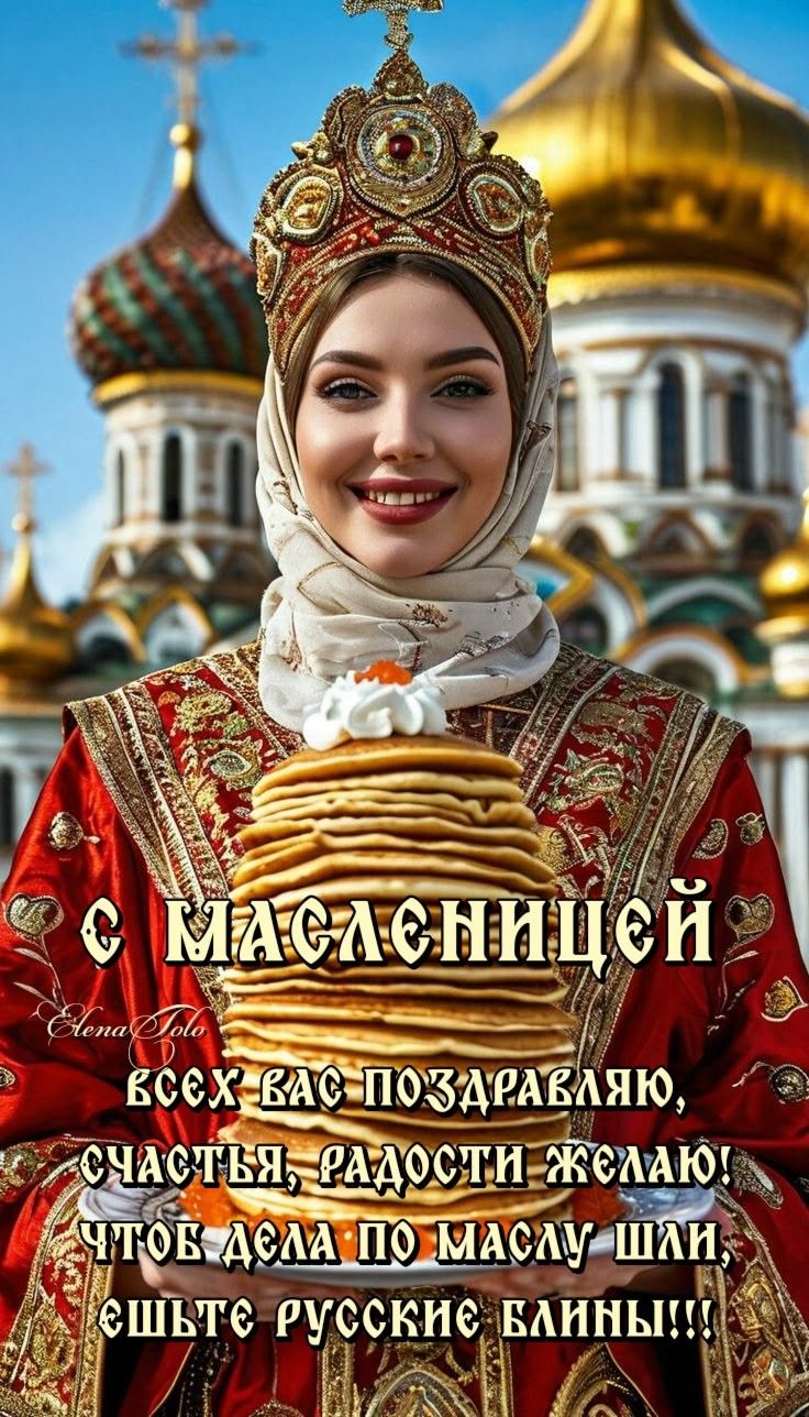 С Масленицей! Всех вас поздравляю, счастья, радости желаю! Чтоб дела по маслу шли, ешьте русские блины!!!