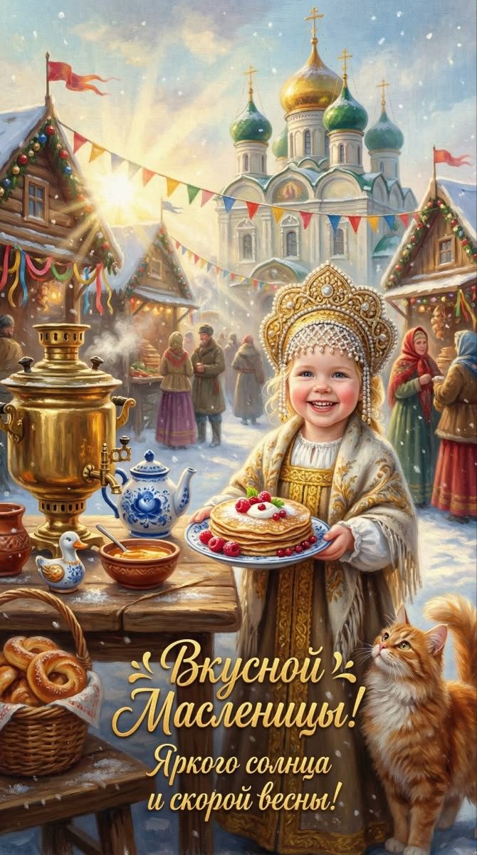 Вкусной Масленицы! Яркого солнца и скорой весны!
