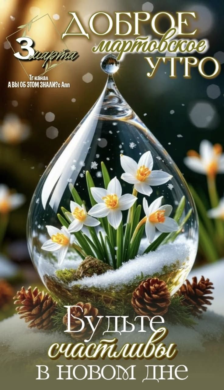 3 марта. Доброе мартовское утро. Будьте счастливы в новом дне.