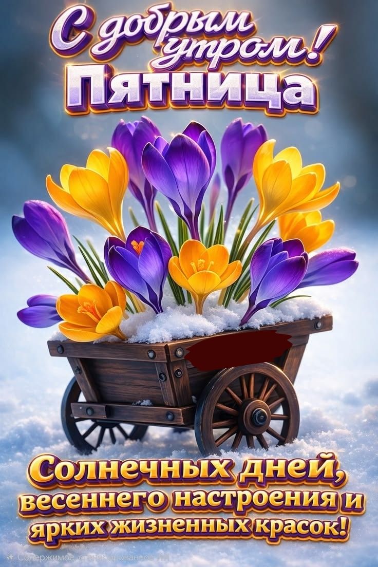С добрым утром! Пятница. Солнечных дней, весеннего настроения и ярких жизненных красок!