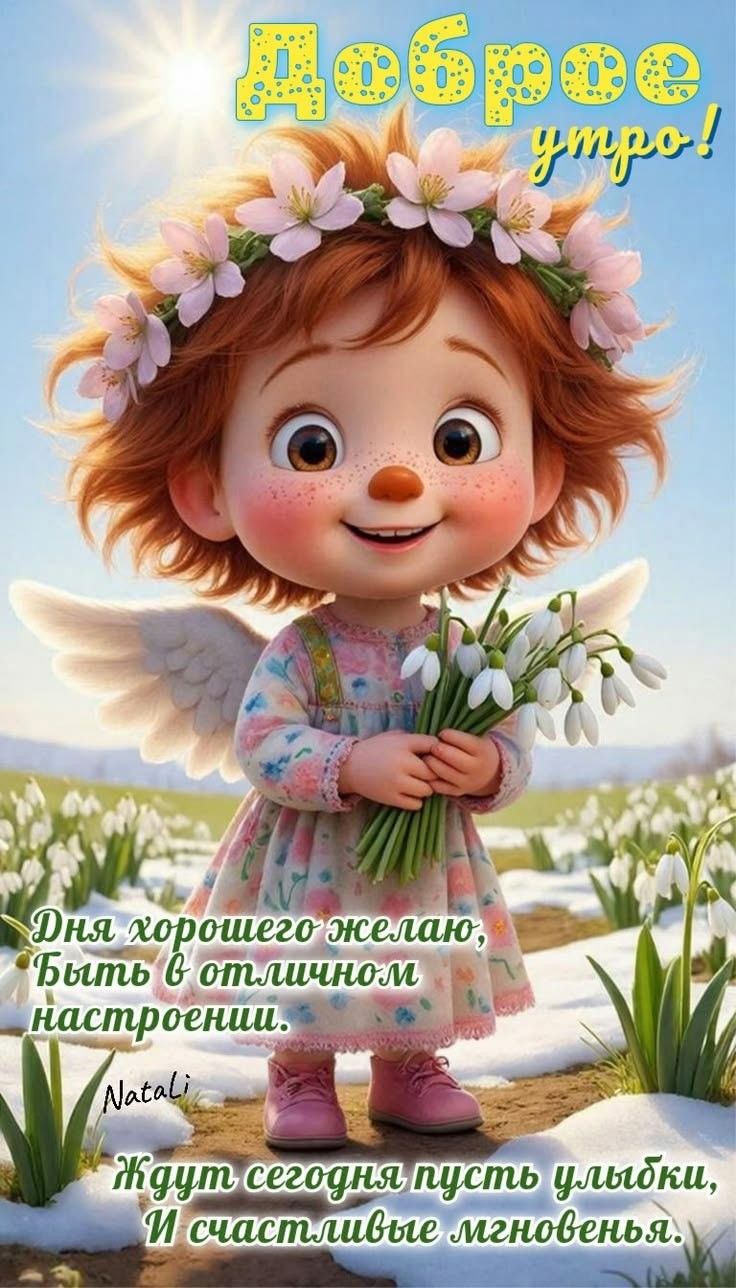 Доброе утро! Дня хорошего желаю. Быть в отличном настроении. Ждут сегодня пусть улыбки, И счастливые мгновения.