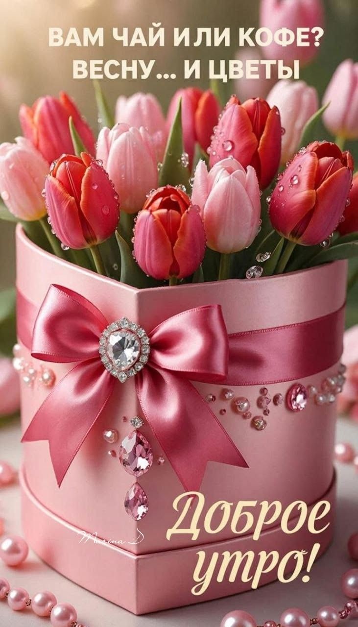 ВАМ ЧАЙ ИЛИ КОФЕ? ВЕСНУ... И ЦВЕТЫ Доброе утро!