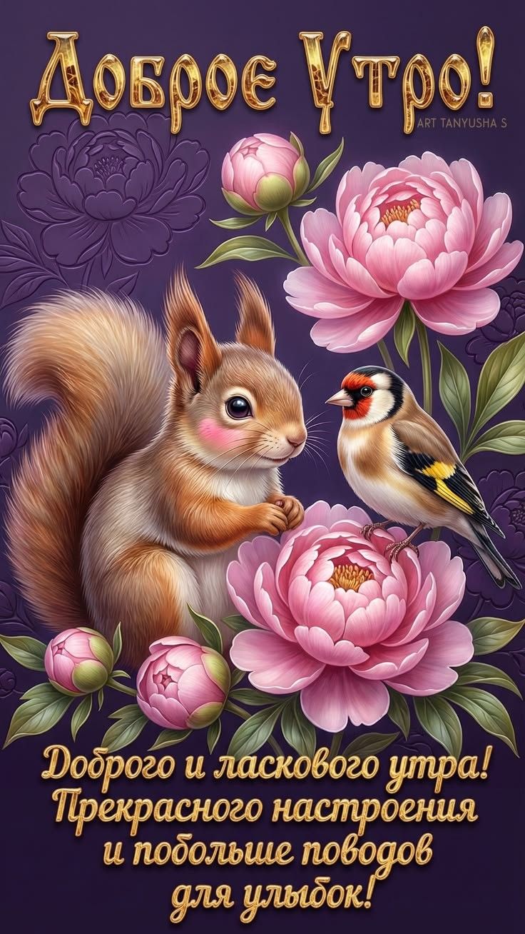 Доброе Утро! ART TANYUSHA S Доброго и ласкового утра! Прекрасного настроения и побольше поводов для улыбок!