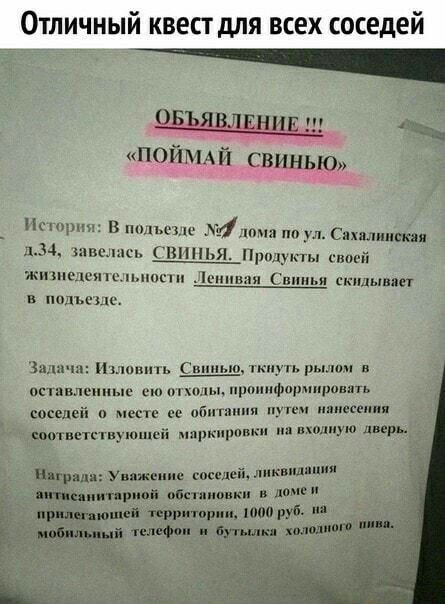 Отличный квест для всех соседей ПОЙМАЙ свинью п вп 14птп Сяхшшпскии 134 ивы пппья пкш 1 пшысшичто шыш ппньи скщывщл по сыс и иь Сити осшвлепньш ты прфирмы тещей на п оошцтщвдпппші ппркпрппчп на нь рыло и коими ликмшщши дииипрппй пбппипнкп в домен тюшей территории юпп руб и Шй МФИ утшви хплпдпшч п