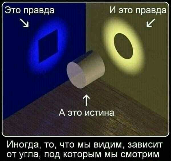 Это правда И это правда Г А это истина Иногда то что мы видим зависит от угла под которым мы смотрим
